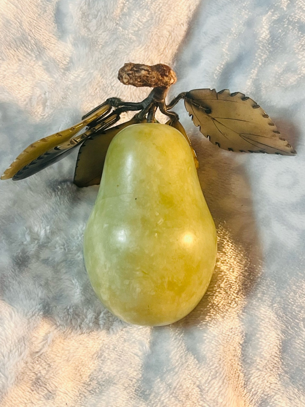 Decorative Green Faux Fruit Pear Accent by